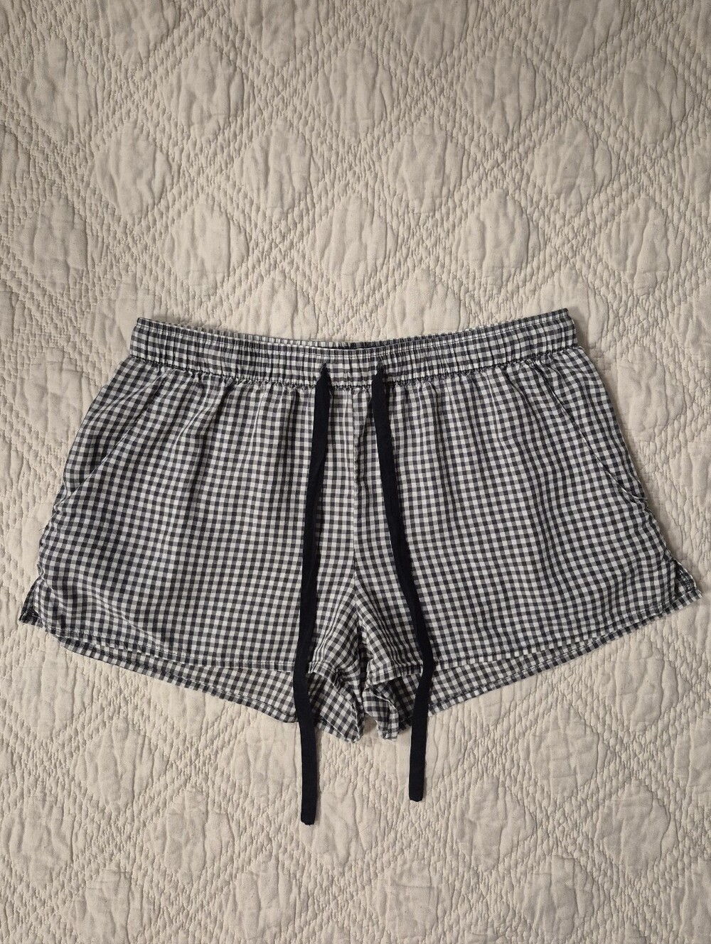 Xhilaration Black White Gingham Sleep Lounge Shorts S NWOT